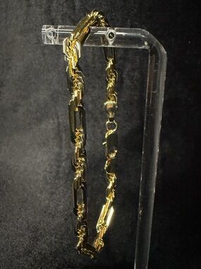 Figarope Milano 8in 5MM 14K Stamped Gold Premium Finish bracelet brand new
